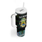 Gabon Roots Tumbler With Handle African Pride in Fingerprint and Tribal Colors