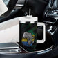 Gabon Roots Tumbler With Handle African Pride in Fingerprint and Tribal Colors