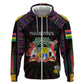 Personalized Mauritius Roots Hoodie African Pride in Fingerprint and Tribal Colors