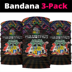 Mauritius Roots Neck Gaiter African Pride in Fingerprint and Tribal Colors DT02