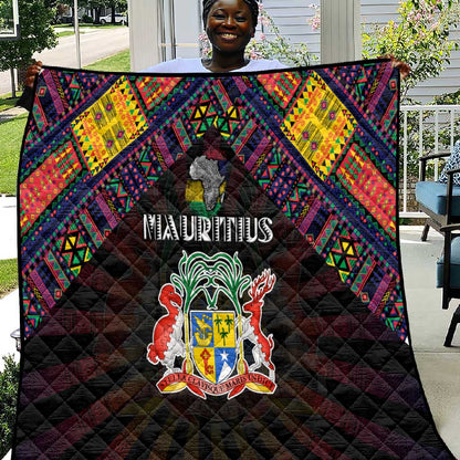 Mauritius Roots Quilt African Pride in Fingerprint and Tribal Colors