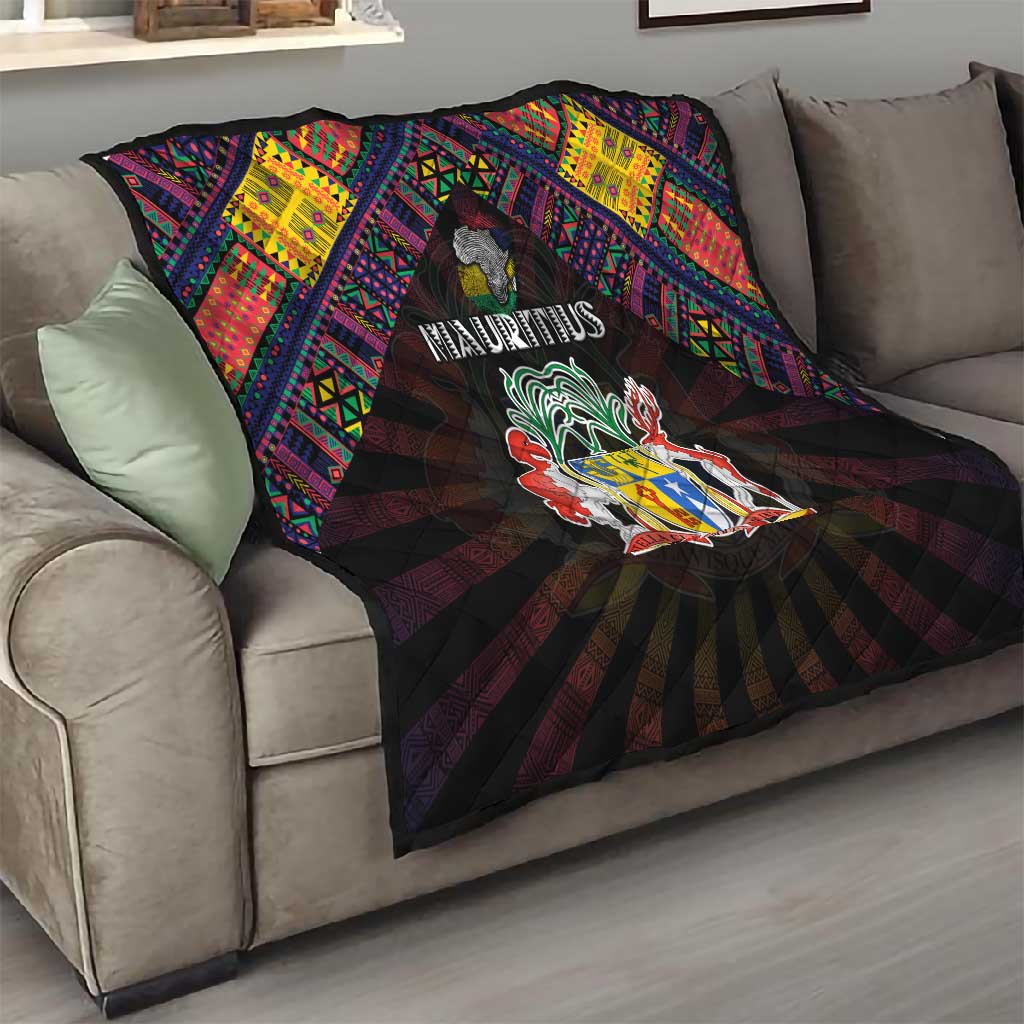 Mauritius Roots Quilt African Pride in Fingerprint and Tribal Colors