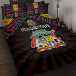 Mauritius Roots Quilt Bed Set African Pride in Fingerprint and Tribal Colors