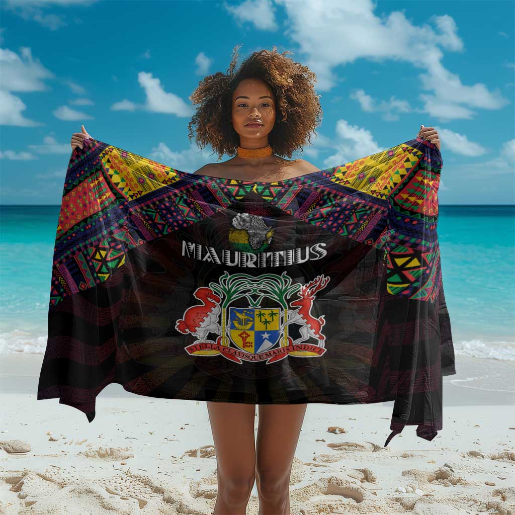 Mauritius Roots Sarong African Pride in Fingerprint and Tribal Colors