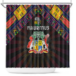 Mauritius Roots Shower Curtain African Pride in Fingerprint and Tribal Colors