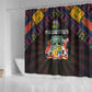 Mauritius Roots Shower Curtain African Pride in Fingerprint and Tribal Colors
