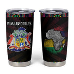 Mauritius Roots Tumbler Cup African Pride in Fingerprint and Tribal Colors