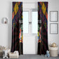 Mauritius Roots Window Curtain African Pride in Fingerprint and Tribal Colors