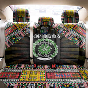 Comoros Roots Back Car Seat Cover African Pride in Fingerprint and Tribal Colors