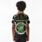 Personalized Comoros Roots Kid Polo Shirt African Pride in Fingerprint and Tribal Colors