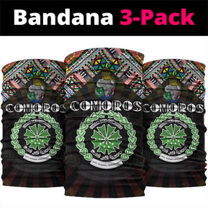 Comoros Roots Neck Gaiter African Pride in Fingerprint and Tribal Colors DT02