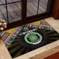 Comoros Roots Rubber Doormat African Pride in Fingerprint and Tribal Colors