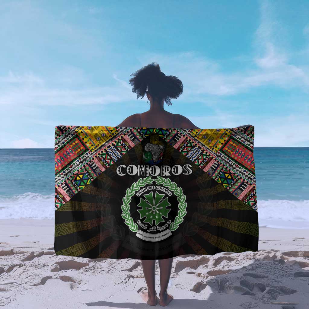 Comoros Roots Sarong African Pride in Fingerprint and Tribal Colors