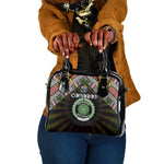 Comoros Roots Shoulder Handbag African Pride in Fingerprint and Tribal Colors
