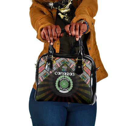 Comoros Roots Shoulder Handbag African Pride in Fingerprint and Tribal Colors