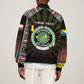 Personalized Comoros Roots Sleeve Zip Bomber Jacket African Pride in Fingerprint and Tribal Colors
