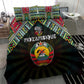 Mozambique Roots Bedding Set African Pride in Fingerprint and Tribal Colors