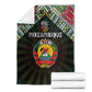 Mozambique Roots Blanket African Pride in Fingerprint and Tribal Colors