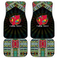 Mozambique Roots Car Mats African Pride in Fingerprint and Tribal Colors