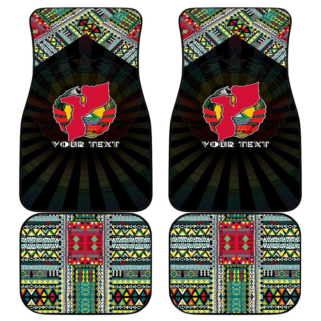 Mozambique Roots Car Mats African Pride in Fingerprint and Tribal Colors