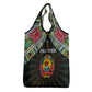 Mozambique Roots Grocery Bag African Pride in Fingerprint and Tribal Colors