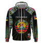 Personalized Mozambique Roots Hoodie African Pride in Fingerprint and Tribal Colors