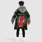 Personalized Mozambique Roots Kid Wearable Blanket Hoodie African Pride in Fingerprint and Tribal Colors