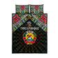 Mozambique Roots Quilt Bed Set African Pride in Fingerprint and Tribal Colors