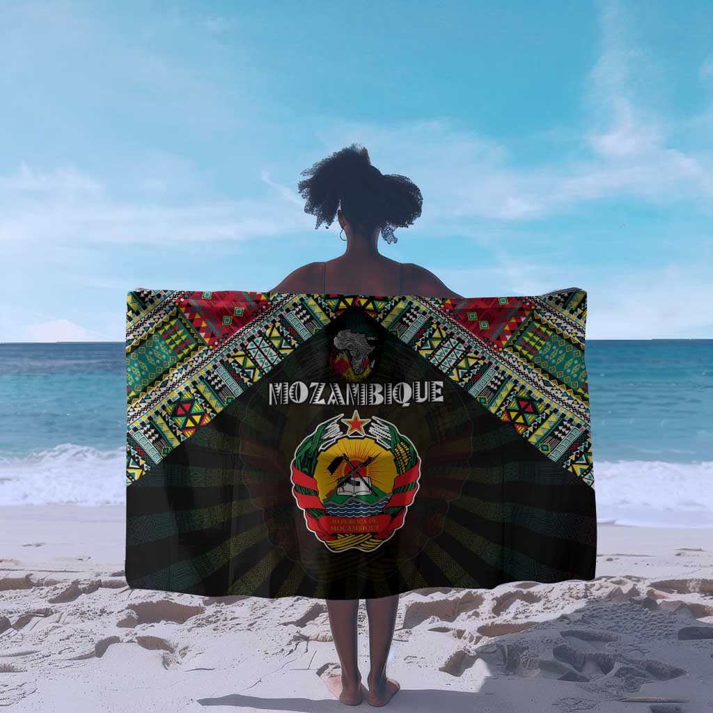 Mozambique Roots Sarong African Pride in Fingerprint and Tribal Colors