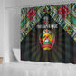 Mozambique Roots Shower Curtain African Pride in Fingerprint and Tribal Colors