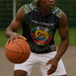 Personalized Mozambique Roots Sleeveless Hoodie African Pride in Fingerprint and Tribal Colors - African Pride