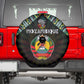 Mozambique Roots Spare Tire Cover African Pride in Fingerprint and Tribal Colors