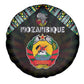 Mozambique Roots Spare Tire Cover African Pride in Fingerprint and Tribal Colors