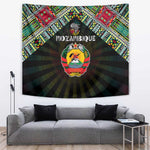 Mozambique Roots Tapestry African Pride in Fingerprint and Tribal Colors