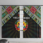 Mozambique Roots Window Curtain African Pride in Fingerprint and Tribal Colors