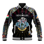 Personalized Seychelles Roots Baseball Jacket African Pride in Fingerprint and Tribal Colors