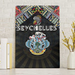 Seychelles Roots Canvas Wall Art African Pride in Fingerprint and Tribal Colors
