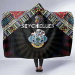 Seychelles Roots Hooded Blanket African Pride in Fingerprint and Tribal Colors