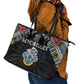 Seychelles Roots Leather Tote Bag African Pride in Fingerprint and Tribal Colors