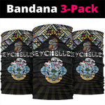 Seychelles Roots Neck Gaiter African Pride in Fingerprint and Tribal Colors DT02