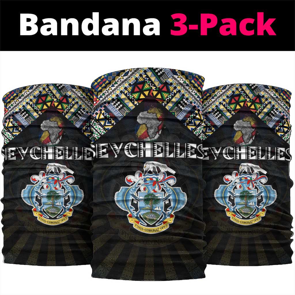 Seychelles Roots Neck Gaiter African Pride in Fingerprint and Tribal Colors DT02