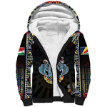 Personalized Seychelles Roots Sherpa Hoodie African Pride in Fingerprint and Tribal Colors