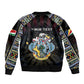 Personalized Seychelles Roots Sleeve Zip Bomber Jacket African Pride in Fingerprint and Tribal Colors