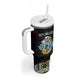 Seychelles Roots Tumbler With Handle African Pride in Fingerprint and Tribal Colors