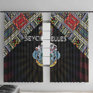Seychelles Roots Window Curtain African Pride in Fingerprint and Tribal Colors