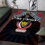 DR Congo Roots Area Rug African Pride in Fingerprint and Tribal Colors