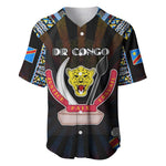 Personalized DR Congo Roots Baseball Jersey African Pride in Fingerprint and Tribal Colors