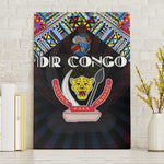 DR Congo Roots Canvas Wall Art African Pride in Fingerprint and Tribal Colors