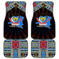 DR Congo Roots Car Mats African Pride in Fingerprint and Tribal Colors