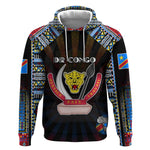 Personalized DR Congo Roots Hoodie African Pride in Fingerprint and Tribal Colors